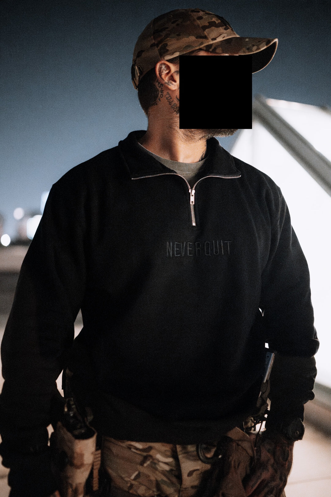 Quarter Zip - Black