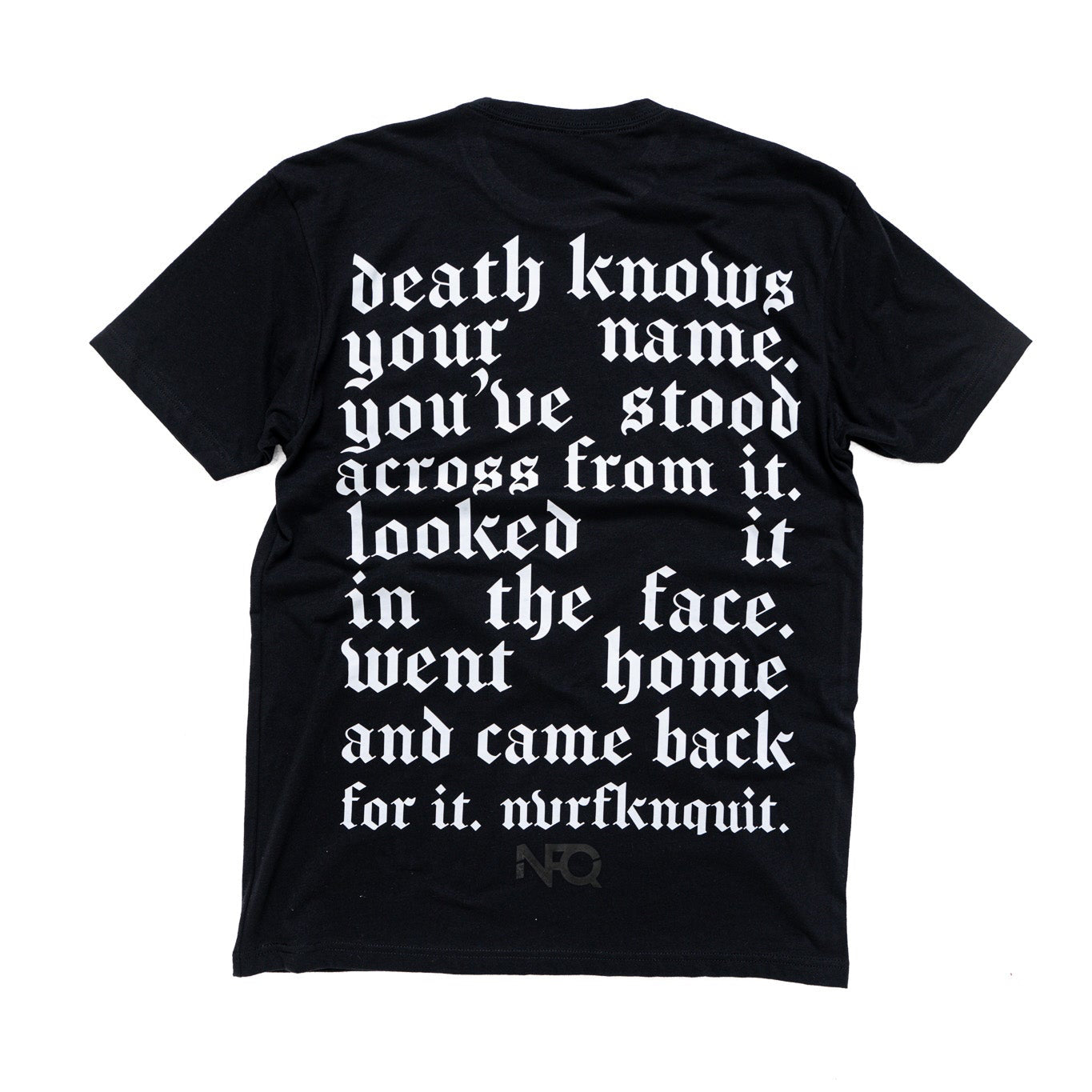 Death Knows | NFQ Basic Tee – NeverFuckingQuit