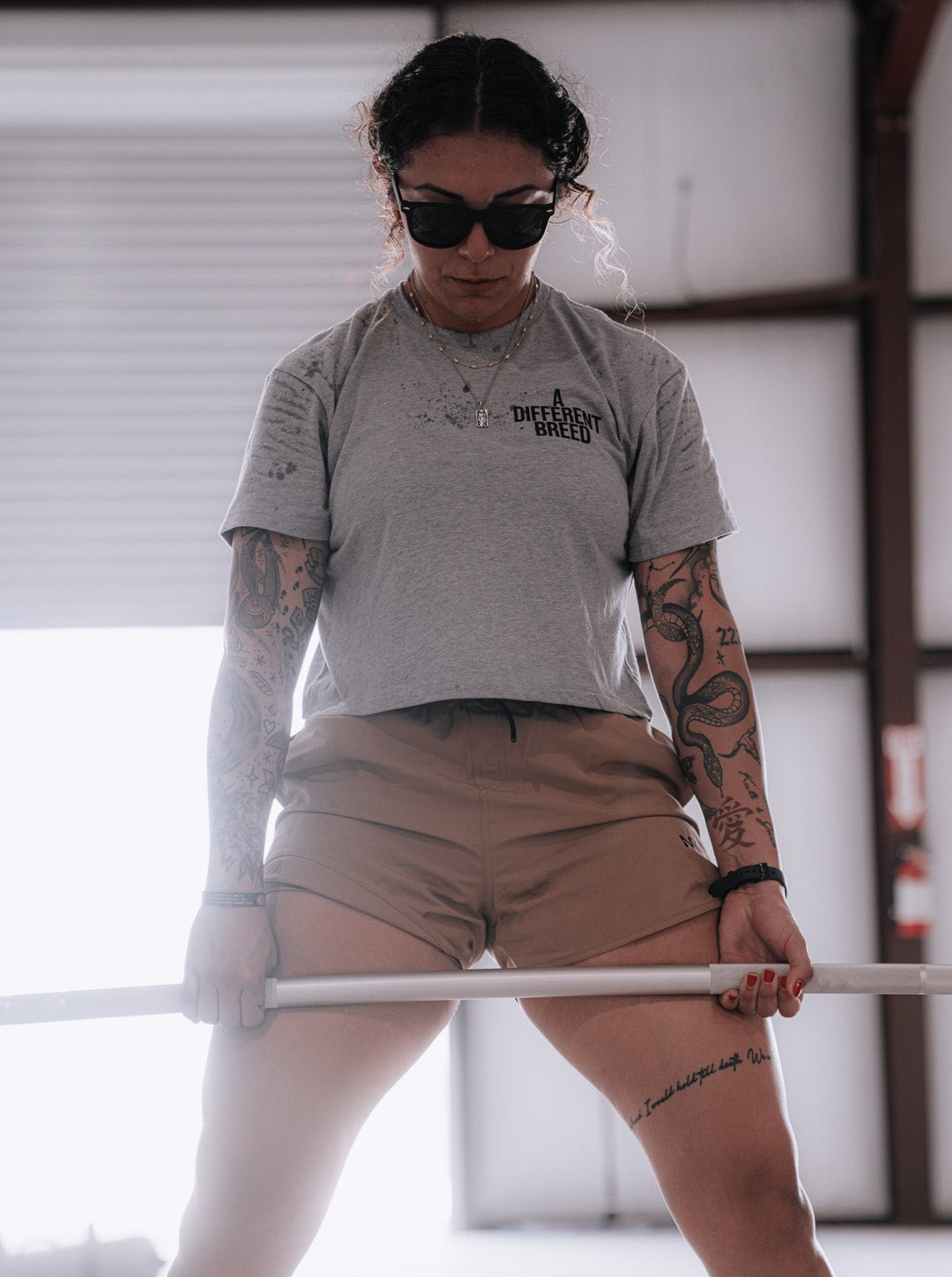 Women's Creed Crop Top - Heather Grey