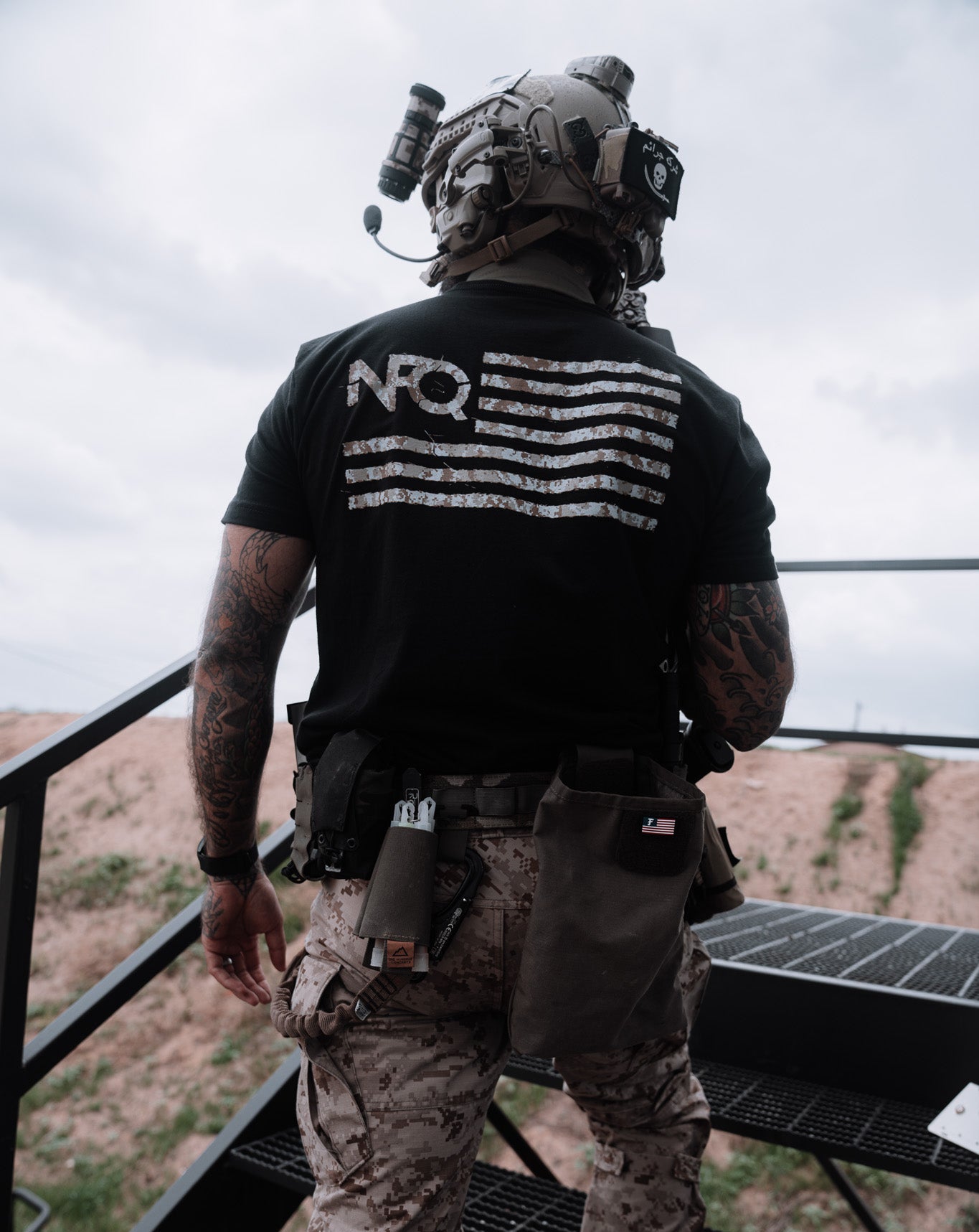 NFQ Basic Training Tee | AOR1 Flag – NeverFuckingQuit