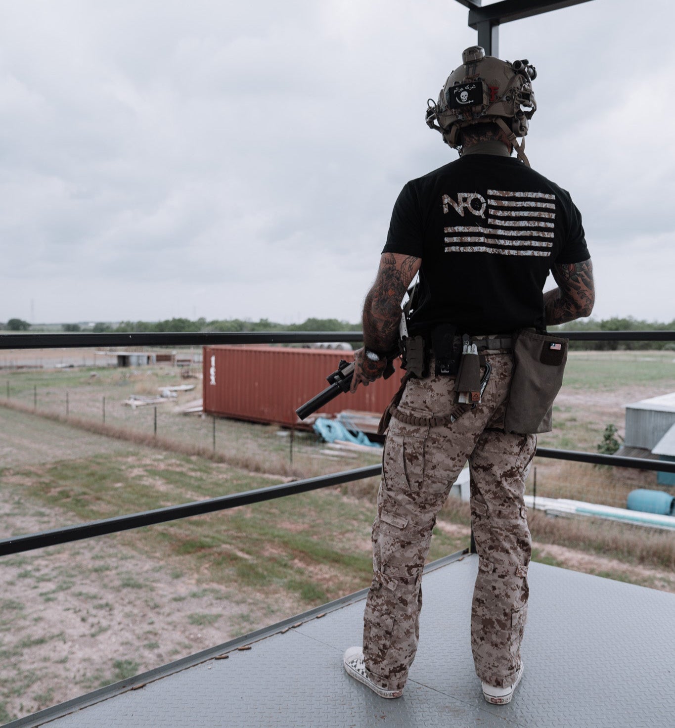 NFQ Basic Training Tee | AOR1 Flag – NeverFuckingQuit