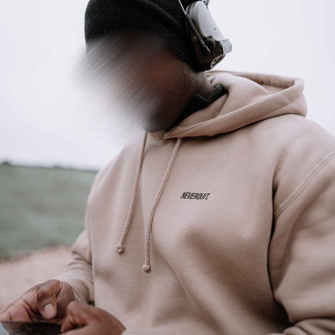 Basic Hoodie - Never Quit  - Coyote