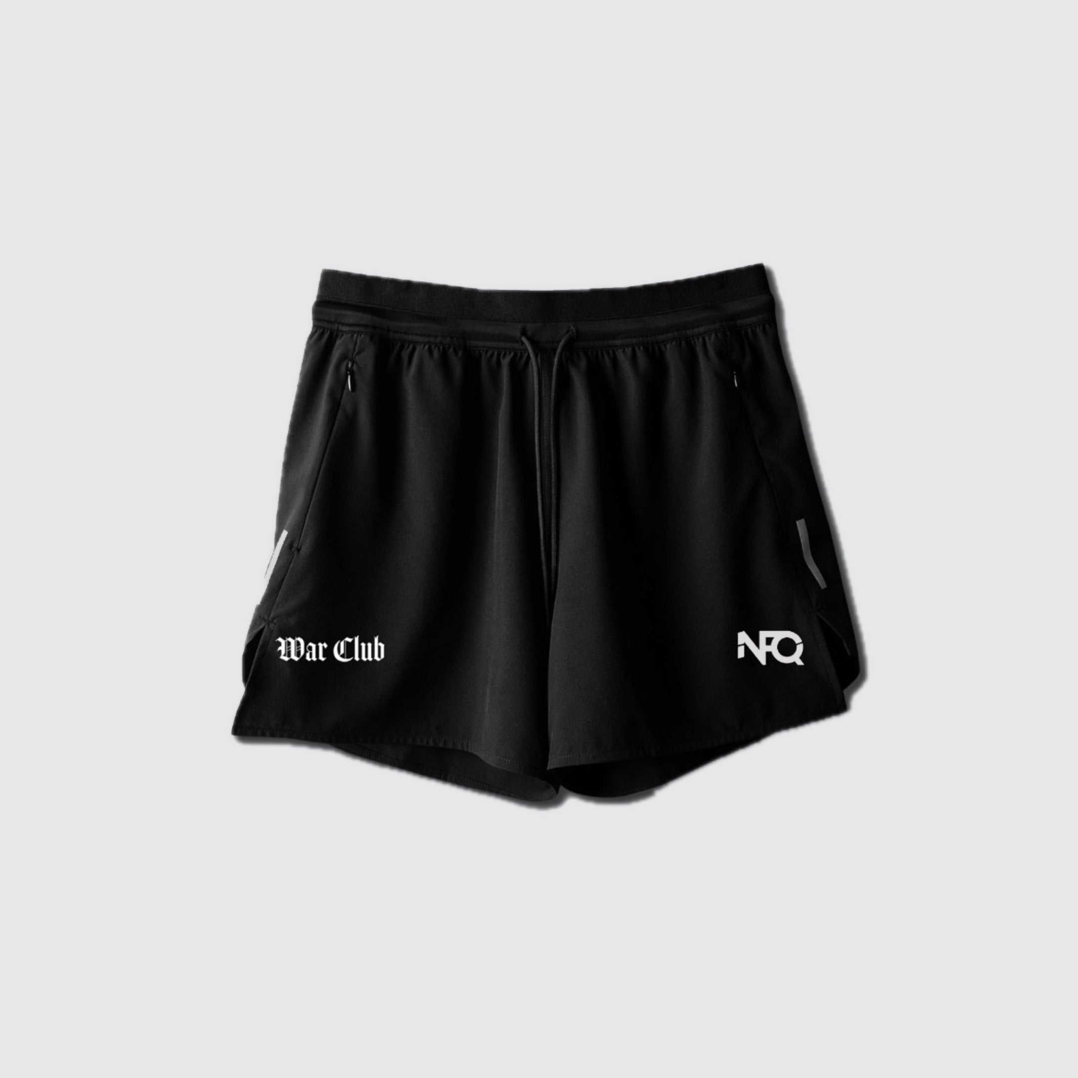 ◆NASTY FANCY CLUB◆ NF FEARLESS SHORTS BLK F21QC144 NFQ x War Club – NeverFuckingQuit