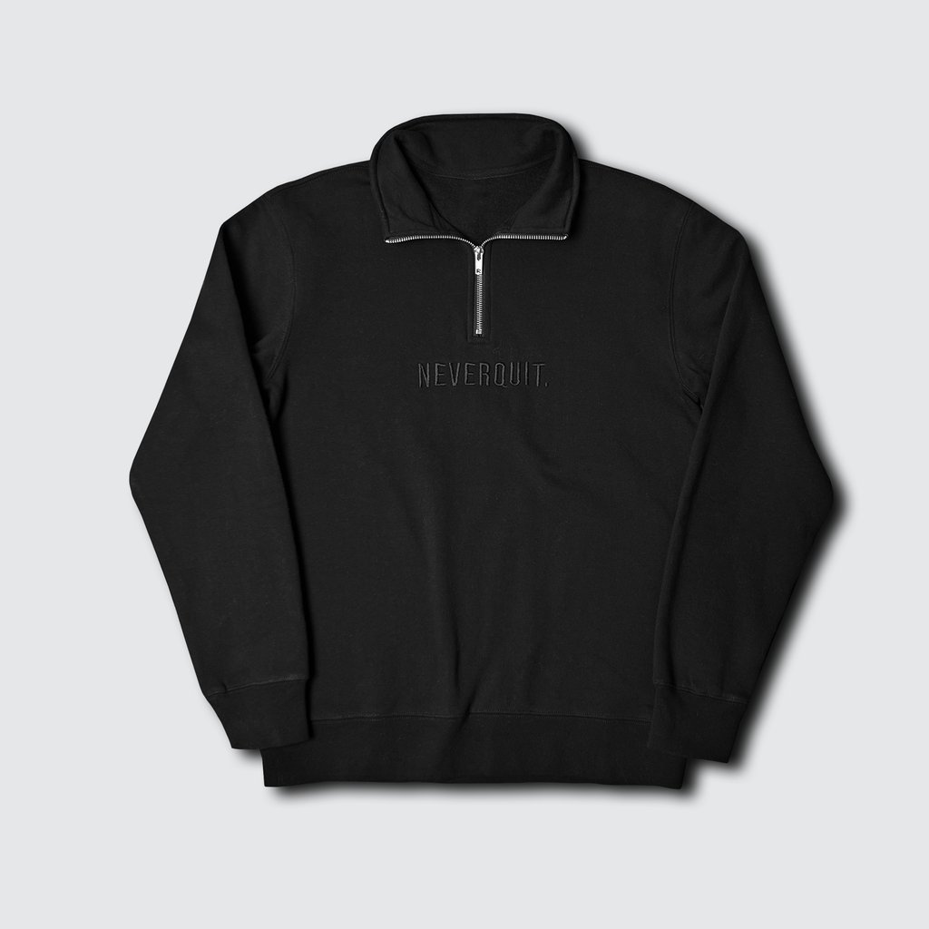 NFQ Quarter Zip | Black – NeverFuckingQuit