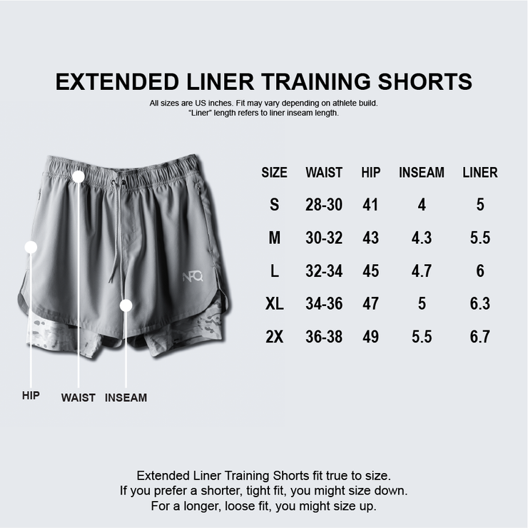 Patriot Extended Liner Black Training Shorts