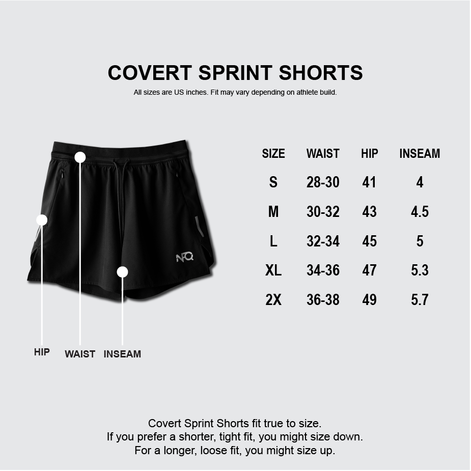 Covert Sprint Shorts - Black