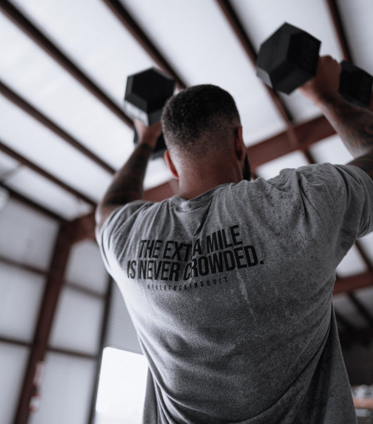 Basic Training Tee – The Extra Mile - Heather Grey