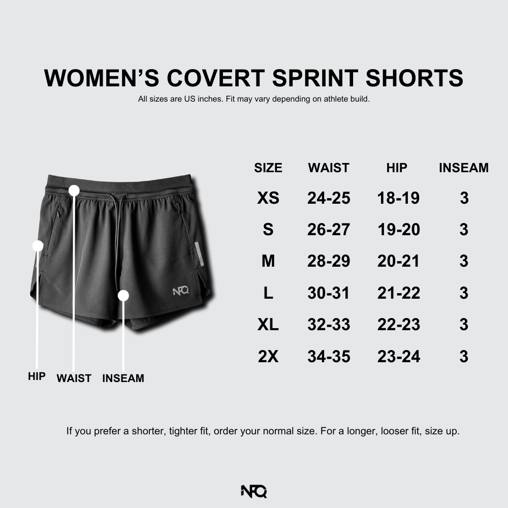 Women's Covert Sprint Shorts - Sniper Grey